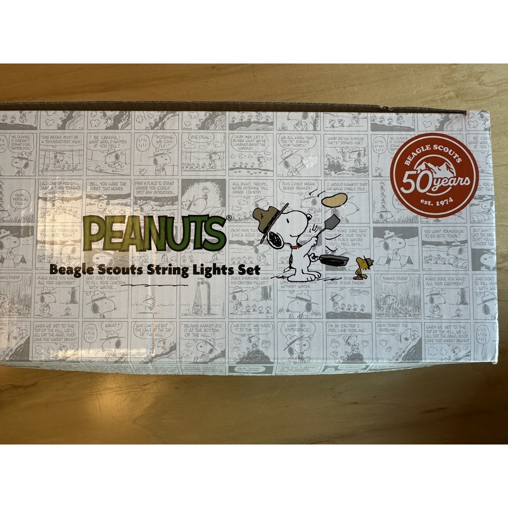 PEANUTS Beagle Scout Collection Snoopy String Lights 10 LED Pcs Set New In Box - Picture 6 of 11